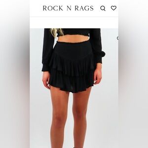 ROCK N RAGS Sunshine Daydream Skirt in black